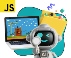 Язык программирования JavaScript + AI. Проектное обучение + геймификация + AI-помощники - КИБЕРшкола программирования для детей, компьютерные курсы для школьников, начинающих и подростков - KIBERone г. Долгопрудный