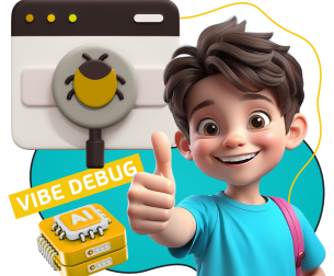 Тестирование & Vibe Debug. Охотники за багами - КИБЕРшкола программирования для детей, компьютерные курсы для школьников, начинающих и подростков - KIBERone г. Долгопрудный